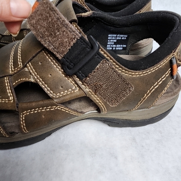 Size 8 Men's Sandal Vegan leather Brown EARTH SPIRIT - Picture 5 of 15